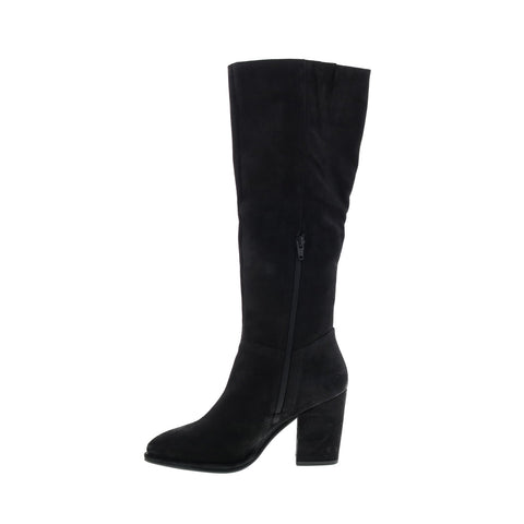 Diba True Park Bench 26018 Womens Black Suede Slip On Knee High Boots