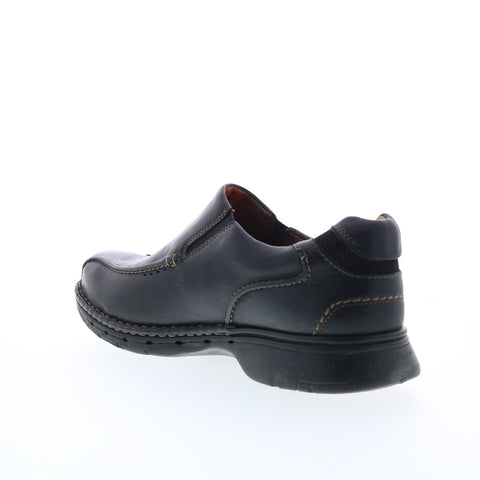 Clarks UN.SEAL 26085031 Mens Black Leather Loafers & Slip Ons Casual Shoes