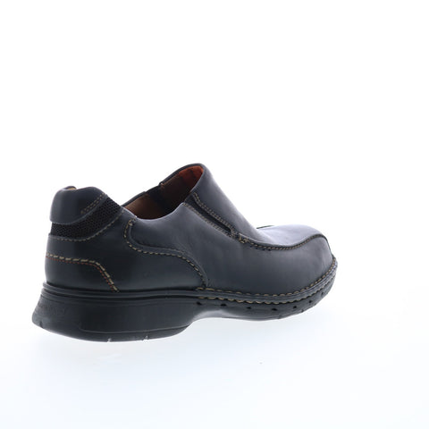 Clarks UN.SEAL 26085031 Mens Black Leather Loafers & Slip Ons Casual Shoes