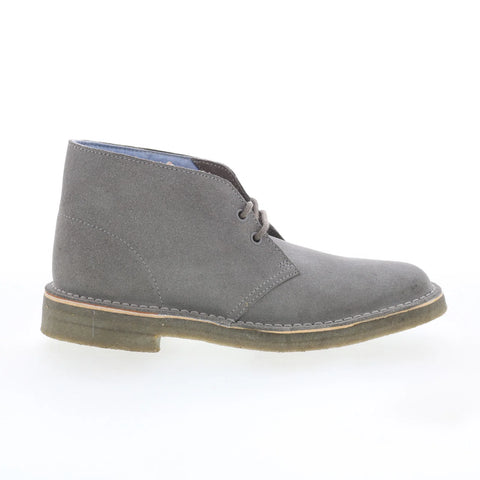 Clarks Desertherschel 26108595 Mens Gray Suede Lace Up Chukkas Boots