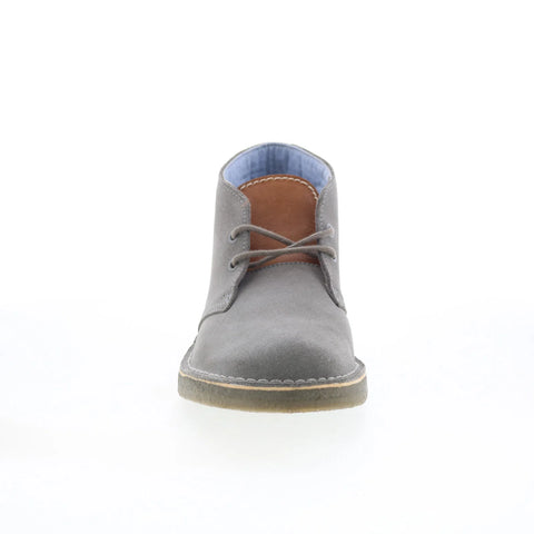 Clarks Desertherschel 26108595 Mens Gray Suede Lace Up Chukkas Boots