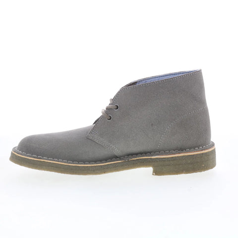 Clarks Desertherschel 26108595 Mens Gray Suede Lace Up Chukkas Boots