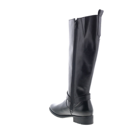 Clarks Plaza Market 26112346 Womens Black Leather Zipper Equestrian Boots