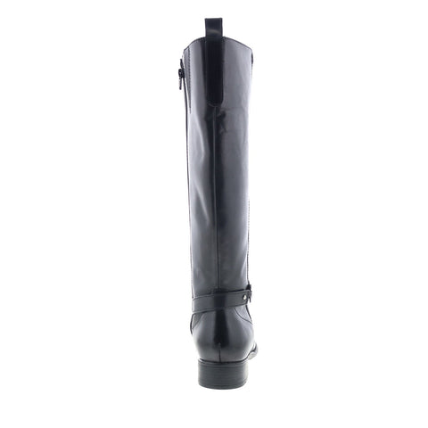 Clarks Plaza Market 26112346 Womens Black Leather Zipper Equestrian Boots
