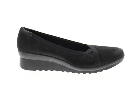 Clarks Caddell Dash 26130513 Womens Black Synthetic Loafer Flats Shoes