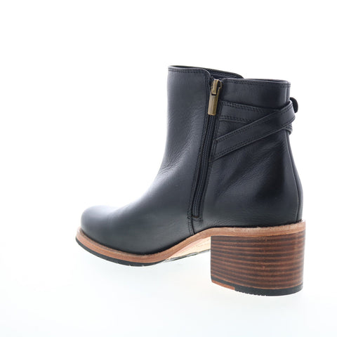 Clarks Clarkdale Jax 26135980 Womens Black Leather Zipper Casual Dress Boots