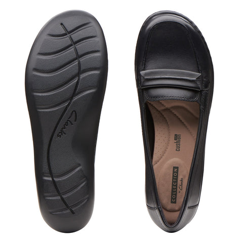 Clarks Ashland Lily 26138776 Womens Black Narrow Loafer Flats Shoes