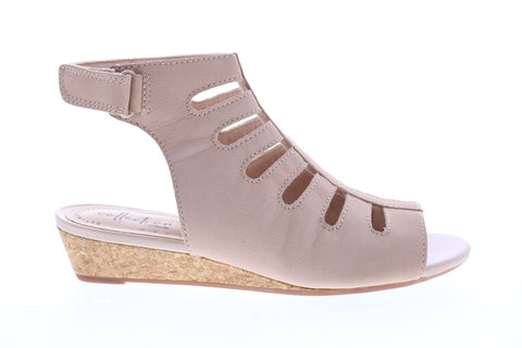 Clarks Abigail Sing 26143226 Womens Beige Nubuck Strap Slingback Sandals Shoes