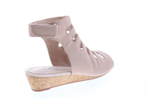 Clarks Abigail Sing 26143226 Womens Beige Nubuck Strap Slingback Sandals Shoes