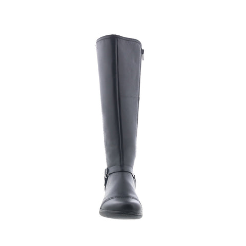 Clarks Cheyn Lindie 26144402 Womens Black Leather Zipper Knee High Boots