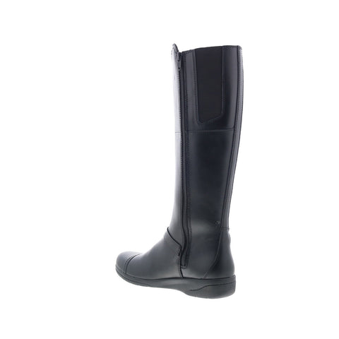 Clarks Cheyn Lindie 26144402 Womens Black Leather Zipper Knee High Boots
