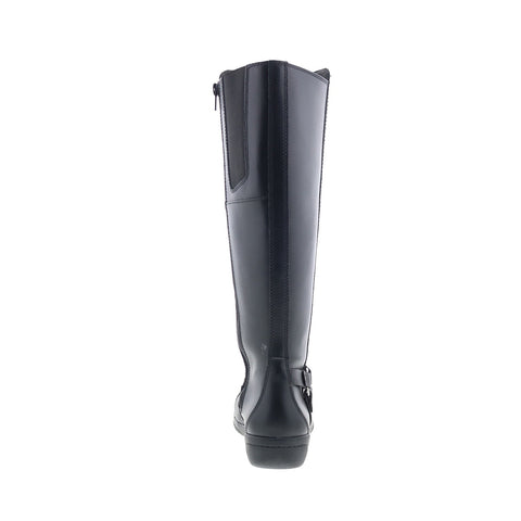 Clarks Cheyn Lindie 26144402 Womens Black Leather Zipper Knee High Boots