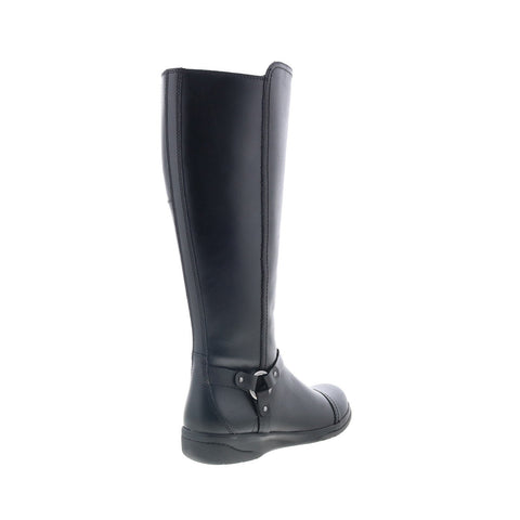 Clarks Cheyn Lindie 26144402 Womens Black Leather Zipper Knee High Boots