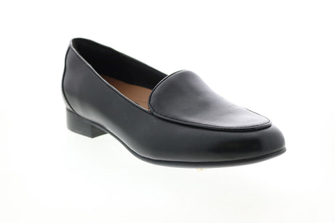 Clarks Un Blush Ease 26144968 Womens Black Narrow Loafer Flats Shoes