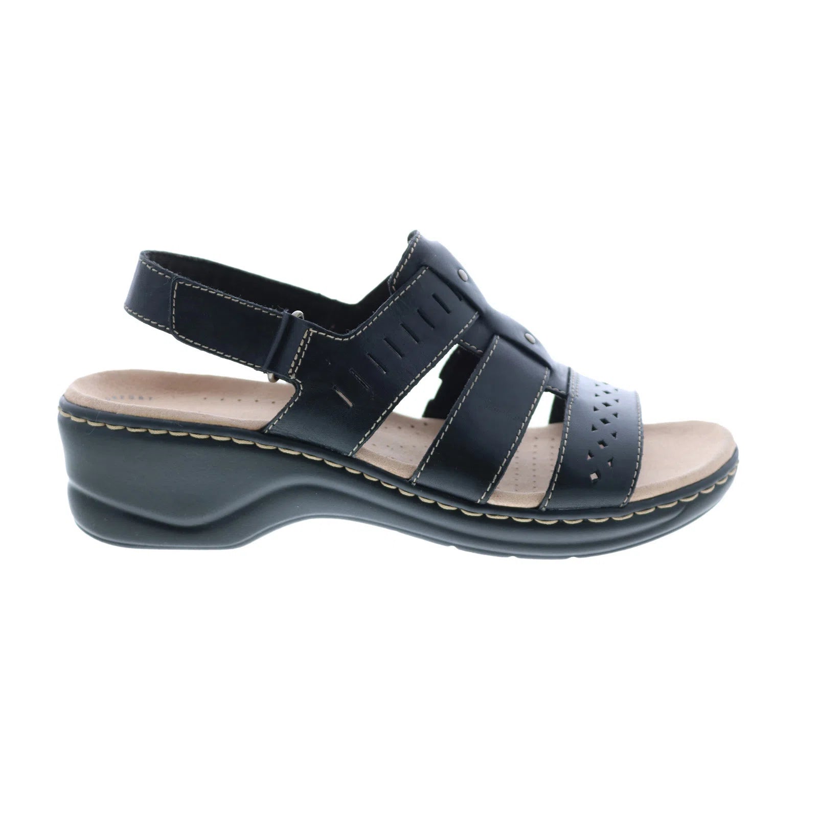 Clarks Lexi Qwin 26146488 Womens Black Extra Wide Leather