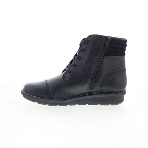 Clarks Michela Fold Black L 26149594 Womens Black Casual Dress Boots