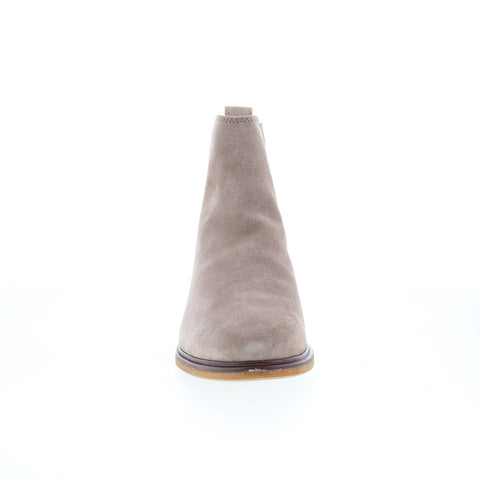 Clarks Clarkdale Arlo 26151331 Womens Gray Wide Suede Slip On Chelsea Boots