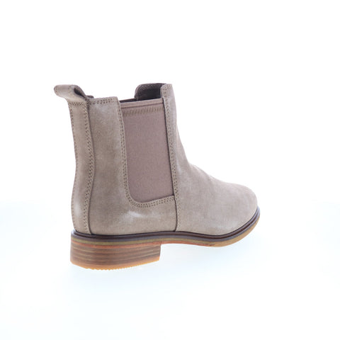 Clarks Clarkdale Arlo 26151331 Womens Gray Wide Suede Slip On Chelsea Boots