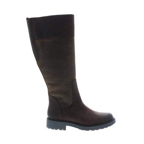 Clarks Orinoco2 Hi 26151685 Womens Brown Leather Slip On Knee High Boots