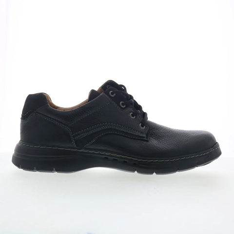 Clarks Un Brawley Pace Black Mens Black Wide Oxfords & Lace Ups Casual Shoes