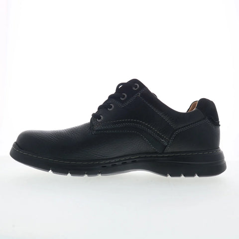Clarks Un Brawley Pace Black Mens Black Wide Oxfords & Lace Ups Casual Shoes