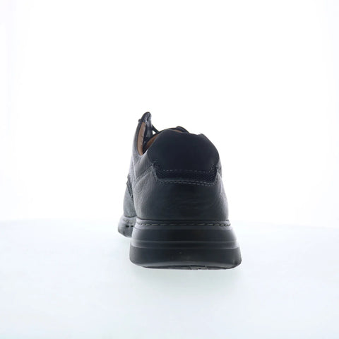 Clarks Un Brawley Pace Black Mens Black Wide Oxfords & Lace Ups Casual Shoes