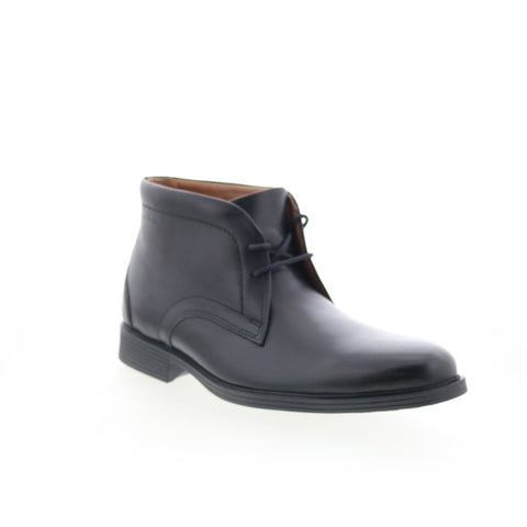 Clarks Whiddon Mid 26152914 Mens Black Leather Lace Up Chukkas Boots