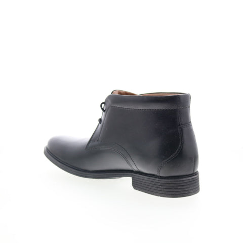 Clarks Whiddon Mid 26152914 Mens Black Wide Leather Lace Up Chukkas Boots