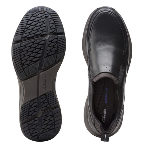 Clarks Wave 2.0 Edge 26155106 Mens Black Loafers & Slip Ons Casual Shoes