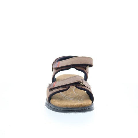 Clarks Hapsford Creek 26159470 Mens Brown Leather Strap Sport Sandals Shoes