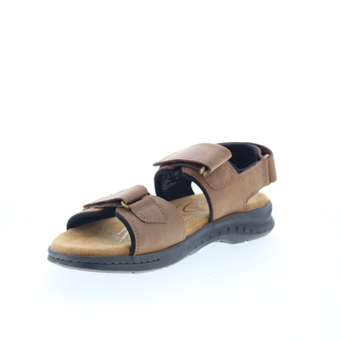 Clarks Hapsford Creek 26159470 Mens Brown Leather Strap Sport Sandals Shoes