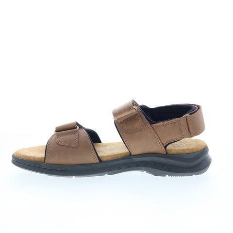 Clarks Hapsford Creek 26159470 Mens Brown Leather Strap Sport Sandals Shoes