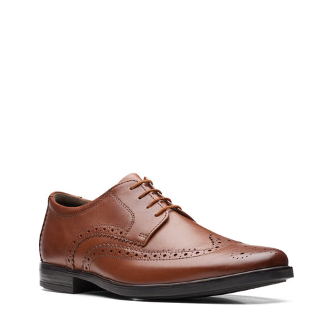 Clarks Howard Wing Mens Brown Oxfords & Lace Ups Wingtip & Brogue Shoes