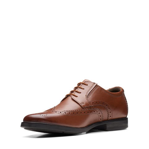 Clarks Howard Wing Mens Brown Oxfords & Lace Ups Wingtip & Brogue Shoes