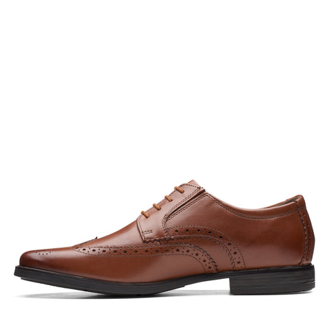 Clarks Howard Wing Mens Brown Oxfords & Lace Ups Wingtip & Brogue Shoes