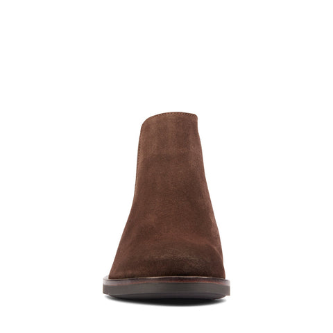 Clarks Memi Top 26161634 Womens Brown Suede Slip On Chelsea Boots