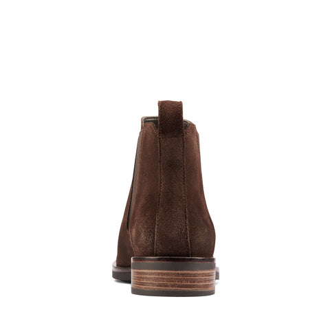 Clarks Memi Top 26161634 Womens Brown Suede Slip On Chelsea Boots