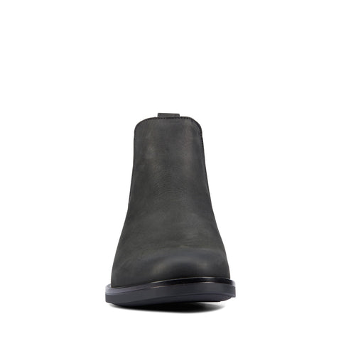 Clarks Memi Top 26161662 Womens Black Leather Slip On Chelsea Boots