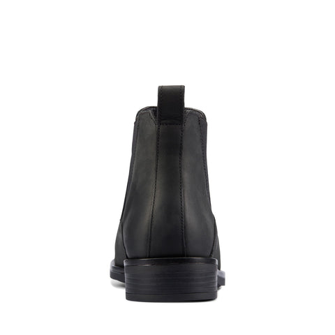 Clarks Memi Top 26161662 Womens Black Leather Slip On Chelsea Boots