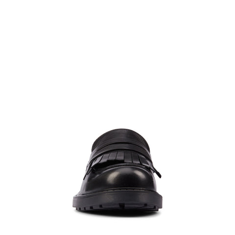 Clarks Orinoco 2 Loafer 26161665 Womens Black Leather Loafer Flats Shoes