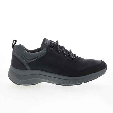 Clarks Wave 2.0 Tie 26161949 Mens Black Leather Lifestyle Sneakers Shoes