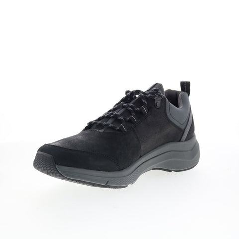 Clarks Wave 2.0 Tie 26161949 Mens Black Leather Lifestyle Sneakers Shoes