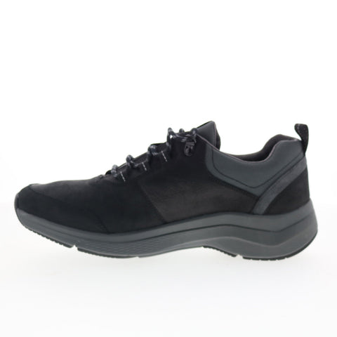 Clarks Wave 2.0 Tie 26161949 Mens Black Leather Lifestyle Sneakers Shoes