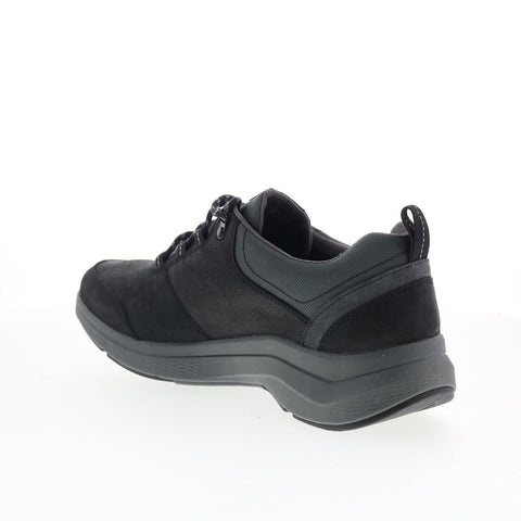 Clarks Wave 2.0 Tie 26161949 Mens Black Leather Lifestyle Sneakers Shoes