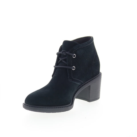 Clarks Scene Lace Boot 26161985 Womens Black Suede Ankle & Booties Boots