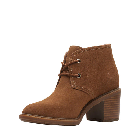 Clarks Scene LaceBoot 26162180 WoWomens Brown Suede Ankle & Booties Boots