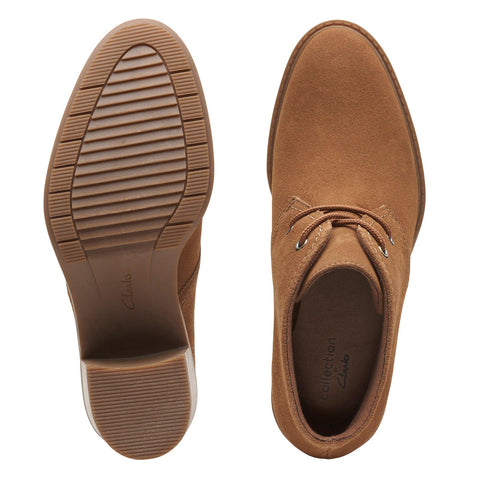 Clarks Scene LaceBoot 26162180 WoWomens Brown Suede Ankle & Booties Boots