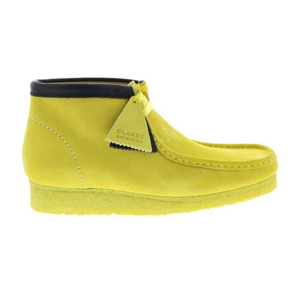 Clarks Wallabee 26162470 Mens Yellow Suede Lace Up Chukkas Boots Ruze Shoes