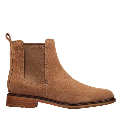 Clarks Clarkdale Arlo 26162643 WoWomens Brown Leather Slip On Chelsea Boots