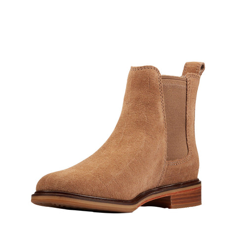 Clarks Clarkdale Arlo 26162643 WoWomens Brown Leather Slip On Chelsea Boots